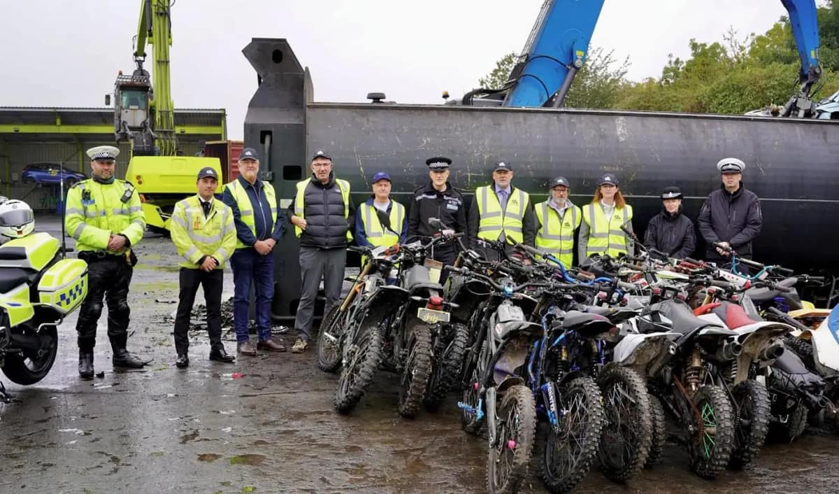 Over 70 Illegal Bikes Destroyed in Darlington Police Crackdown — Darlington news photo