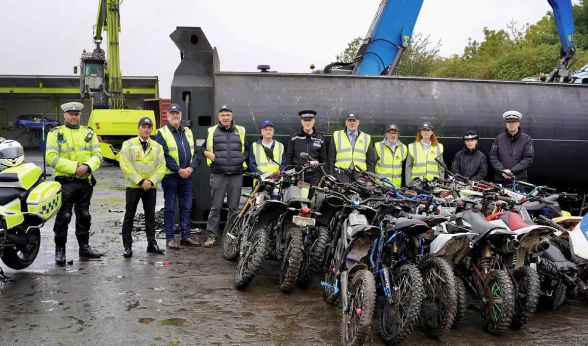Over 70 Illegal Bikes Destroyed in Darlington Police Crackdown — Darlington news photo