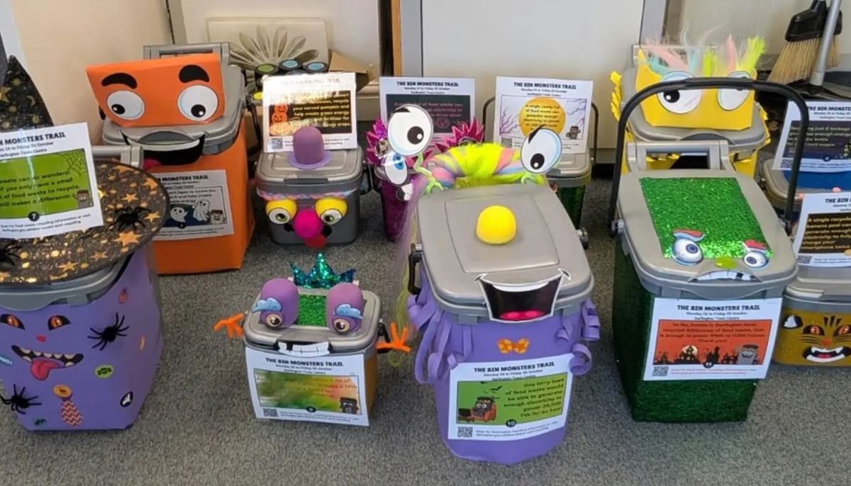 Darlington Bin Monsters Trail: Family Activity Half Term October — Darlington news photo (Darlington Borough Council)